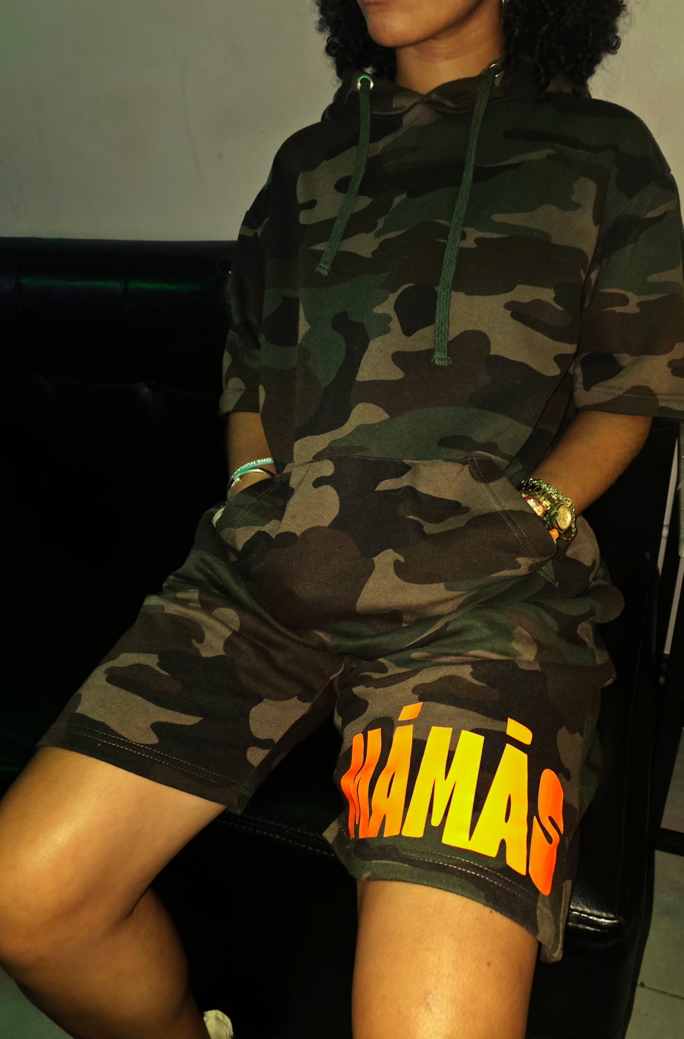 2 Piece Hoodie Short Sleeve & Shorts Combo